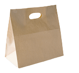 Medium DC (280+150x280h) Brown Die-Cut Handle Paper Bag