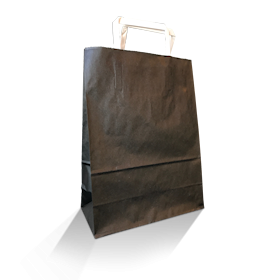 XS (220w+100x290h) Black Solid Paper Carry Bag