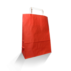 XS (220w+100x290h) Red Solid Paper Carry Bag
