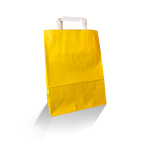 XS (220w+100x290h) Yellow Solid Paper Carry Bag